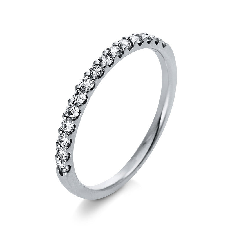 Ring 18 kt WG, 15 Brill. 0,32 ct, TW-si