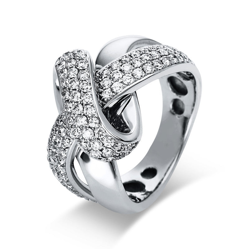 Ring 18 kt WG, 117 Brill. 1,33 ct, TW-vsi/si