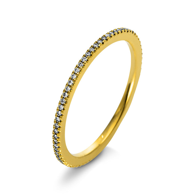Ring 18 kt GG, 70 Brill. 0,14 ct, TW-si