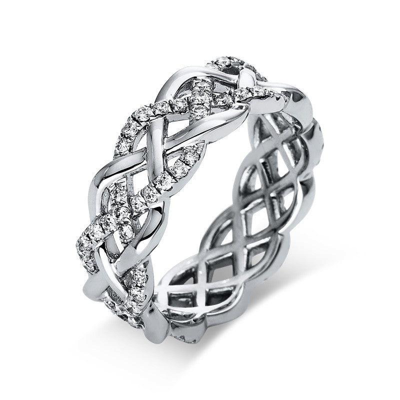 Ring 18 kt WG, 78 Brill. 0,61 ct, TW-si