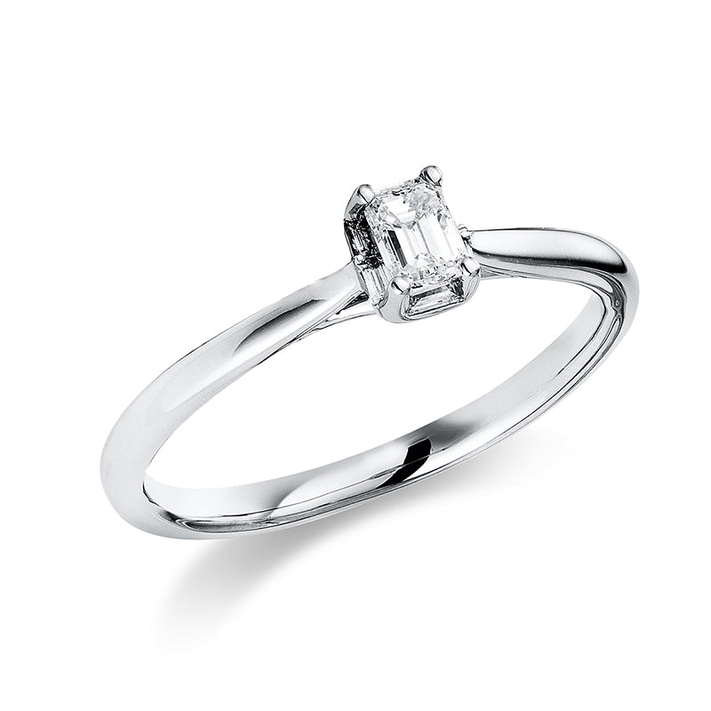 Ring 18 kt WG, 1 Sm.schliff 0,26 ct, TW-si
