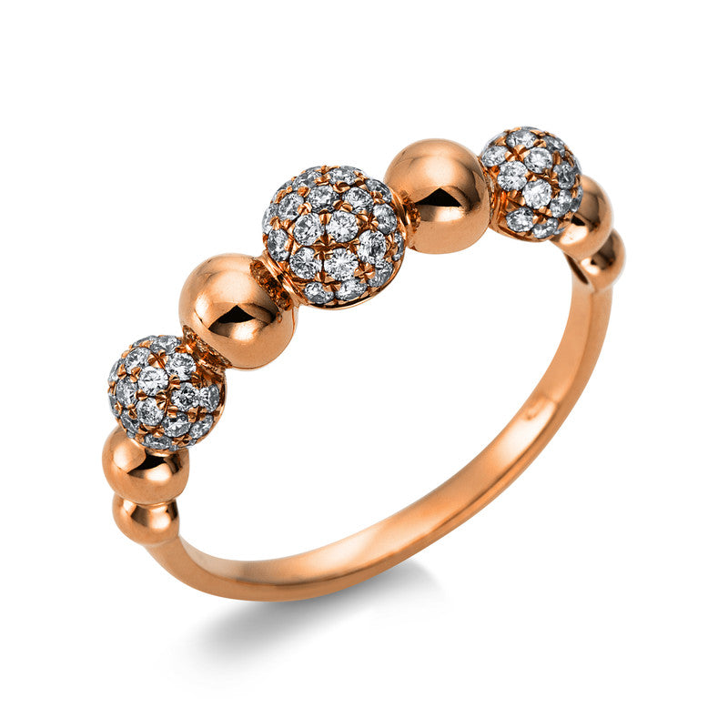Ring 18 kt RG, 71 Brill. 0,42 ct, TW-si