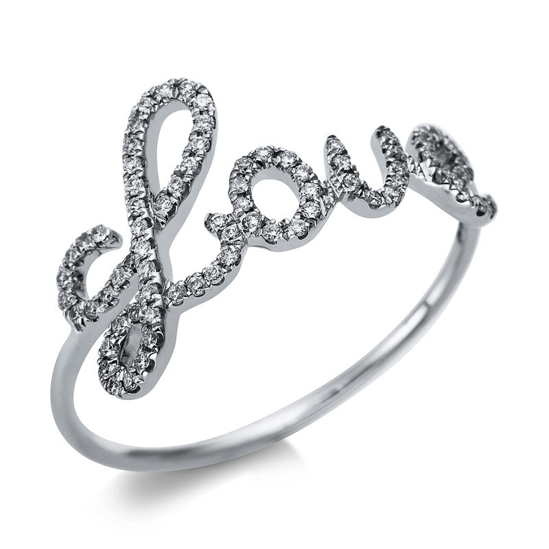 Ring 18 kt WG, 76 Brill. 0,15 ct, TW-si