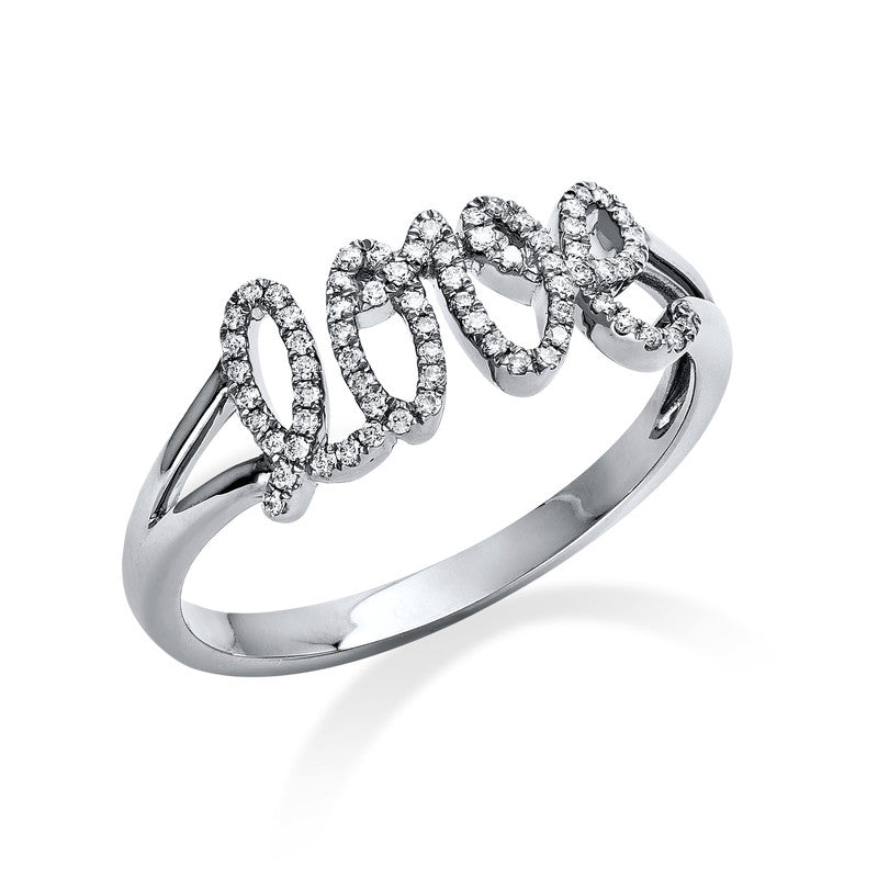 Ring 18 kt WG, 70 Brill. 0,12 ct, TW-si