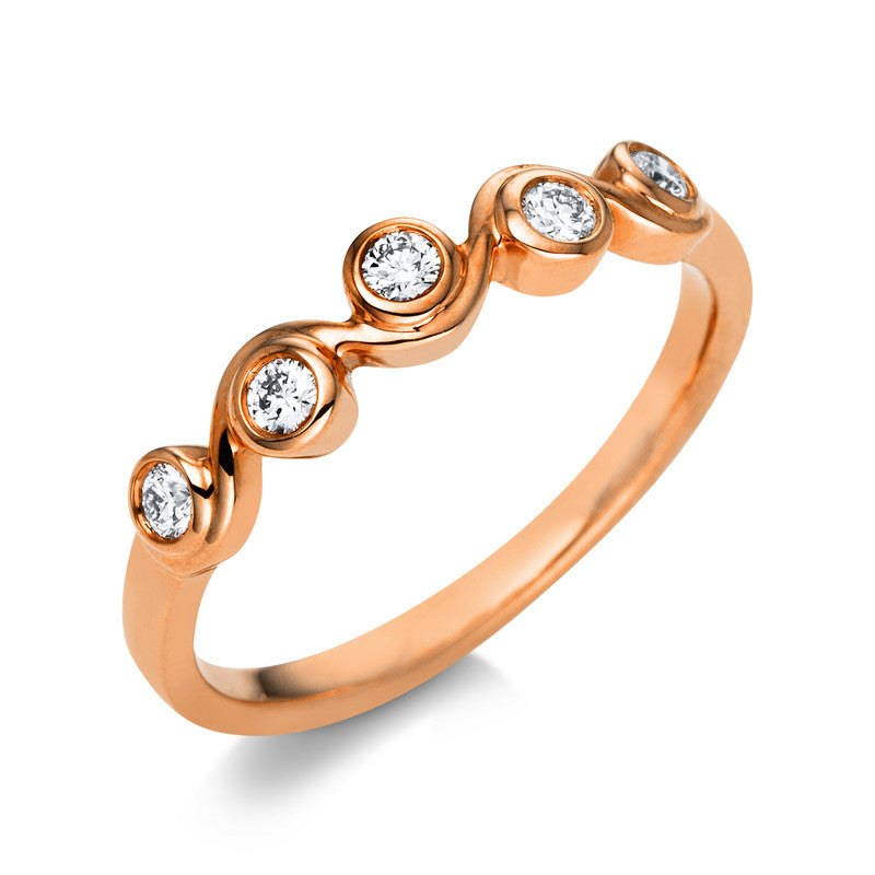 Ring 18 kt RG, 5 Brill. 0,17 ct, TW-si