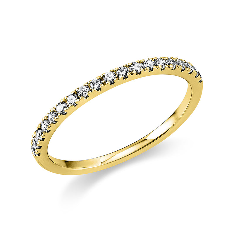 Ring 14 kt GG, 19 Brill. 0,20 ct, TW-si