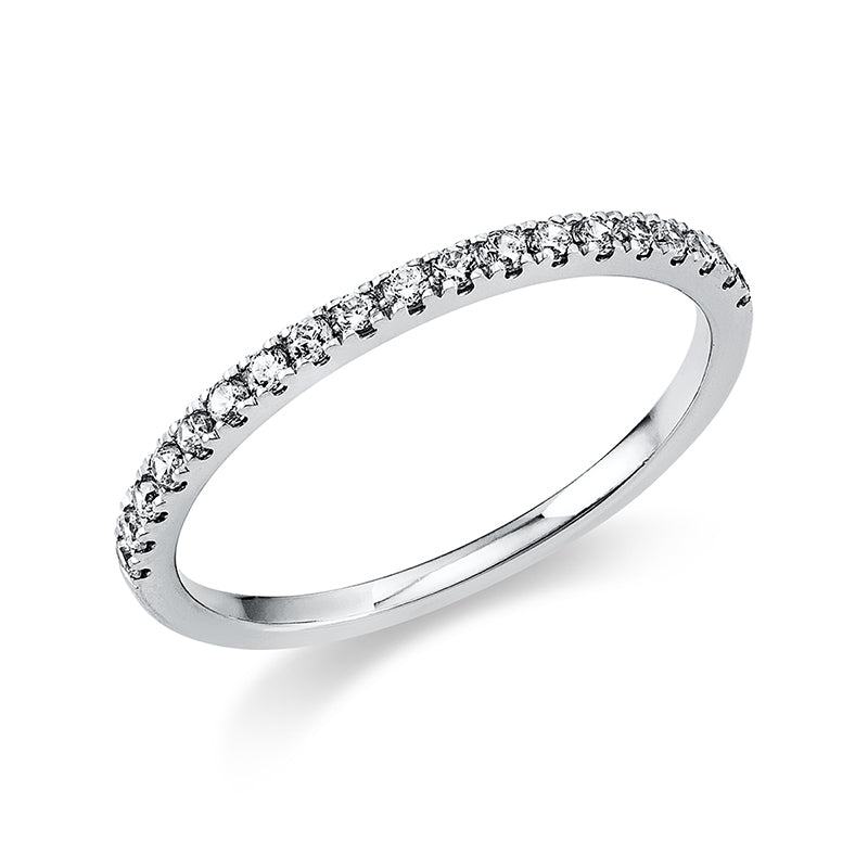 Ring 950 Pt Platin, 19 Brill. 0,21 ct, TW-si