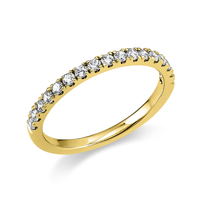 Ring 14 kt GG, 17 Brill. 0,36 ct, TW-si