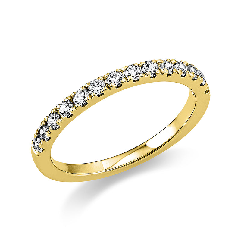 Ring 18 kt GG, 14 Brill. 0,43 ct, TW-si