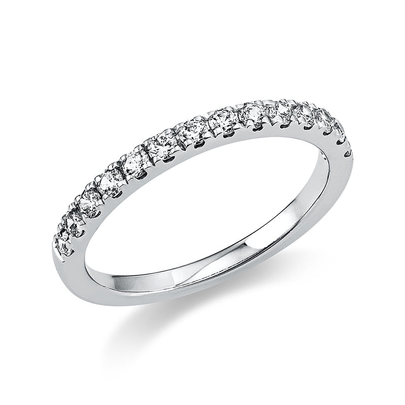 Ring 14 kt WG, 14 Brill. 0,42 ct, TW-si
