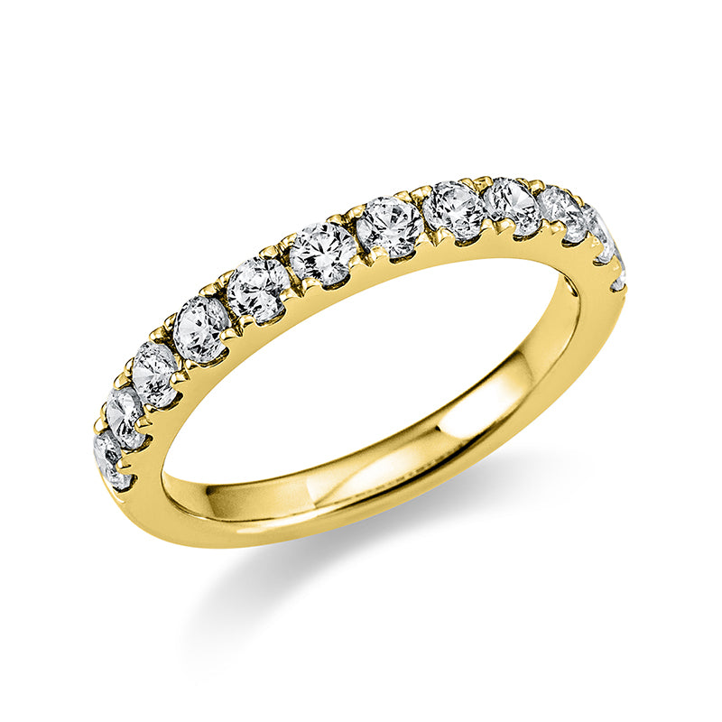 Ring 18 kt GG, 12 Brill. 0,77 ct, TW-si
