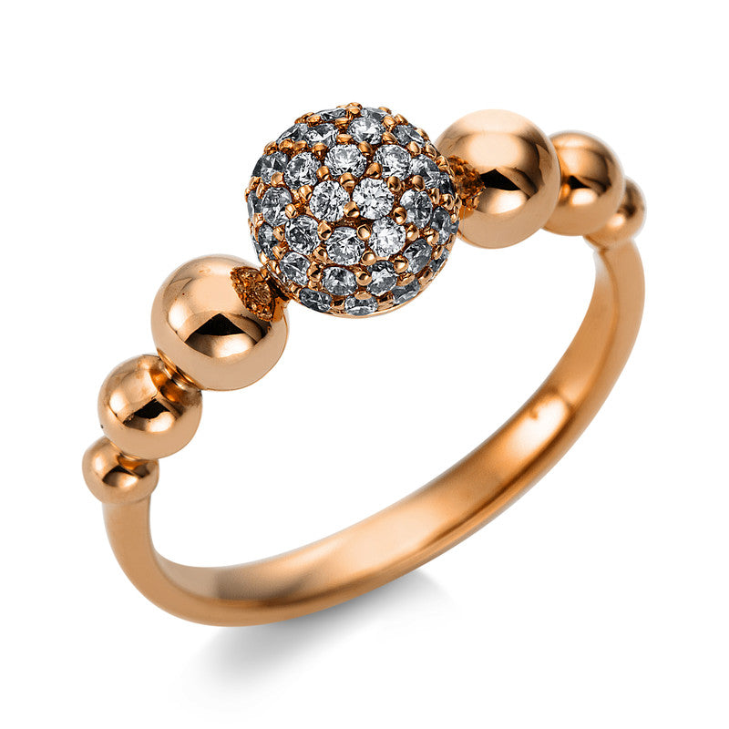 Ring 18 kt RG, 46 Brill. 0,44 ct, TW-si