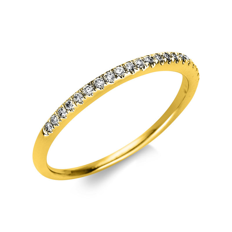 Ring 18 kt GG, 18 Brill. 0,25 ct, TW-si