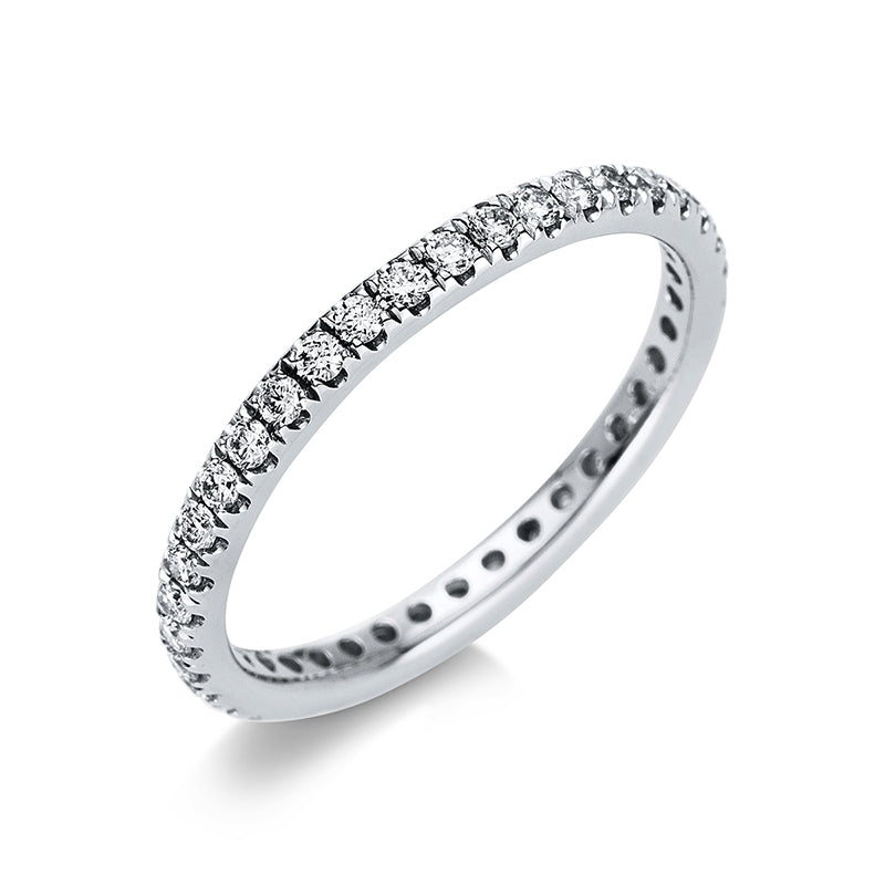 Ring 18 kt WG, 39 Brill. 0,49 ct, TW-si
