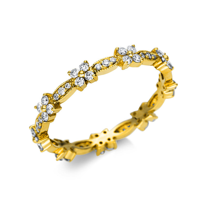 Ring 18 kt GG, 63 Brill. 0,48 ct, TW-si