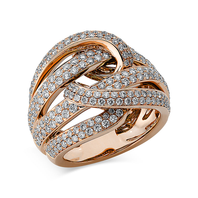 Ring 18 kt RG, 238 Brill. 1,96 ct, TW-si