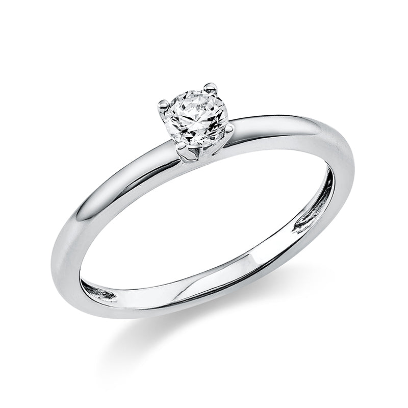 Ring 18 kt WG, 1 Brill. 0,20 ct, TW-si