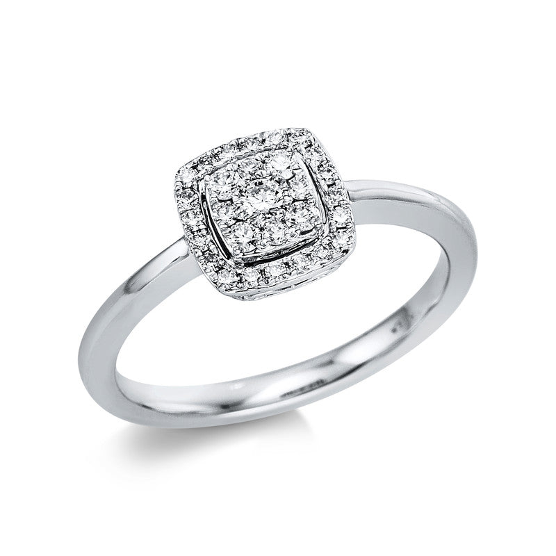 Ring 18 kt WG, 29 Brill. 0,25 ct, TW-si