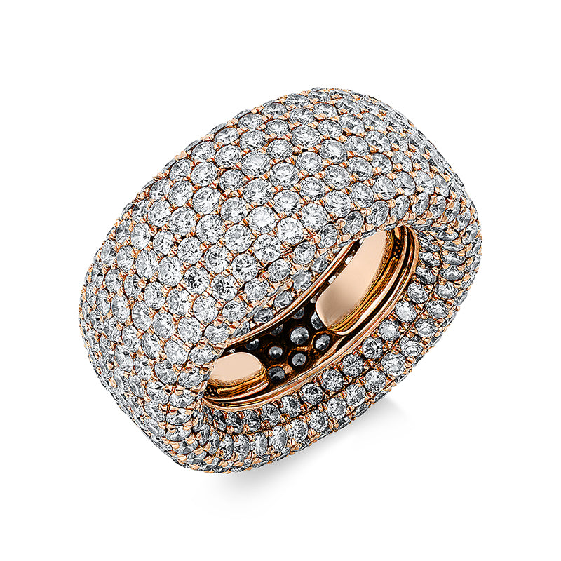 Ring 18 kt RG, 490 Brill. 10,72 ct, TW-vsi
