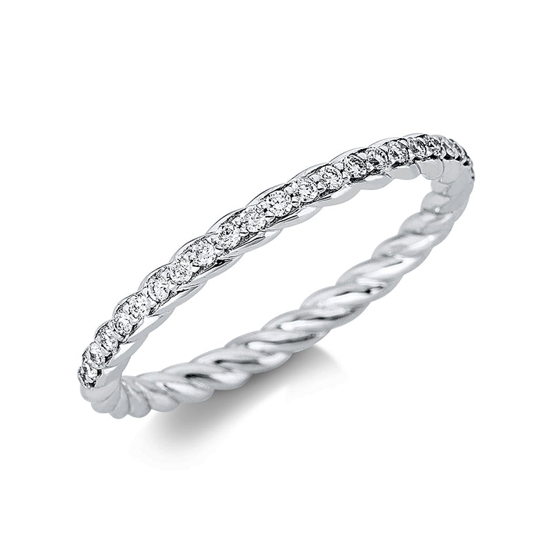 Ring 18 kt WG, 24 Brill. 0,18 ct, TW-si