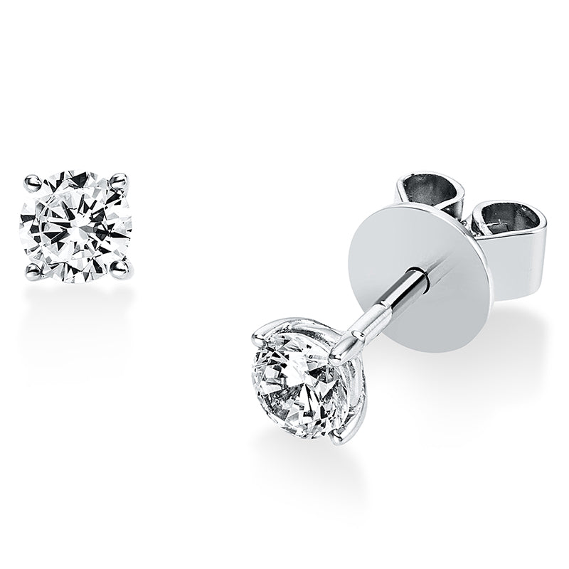 Ohrstecker 14 kt WG, 2 Brill. 0,40 ct, TW-si