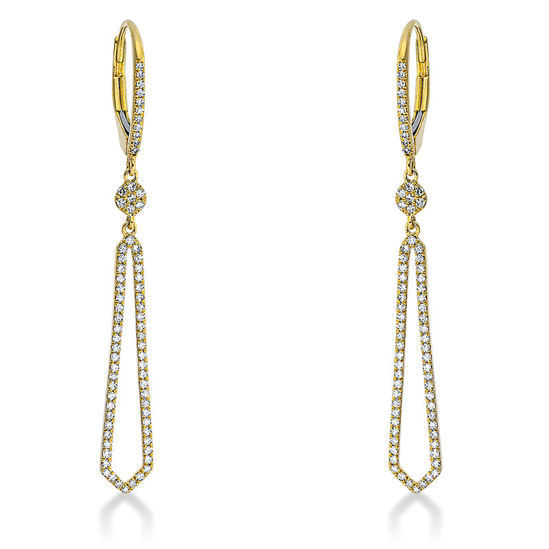 Ohrschmuck 14 kt GG, 144 Dia. 0,42 ct, W-si