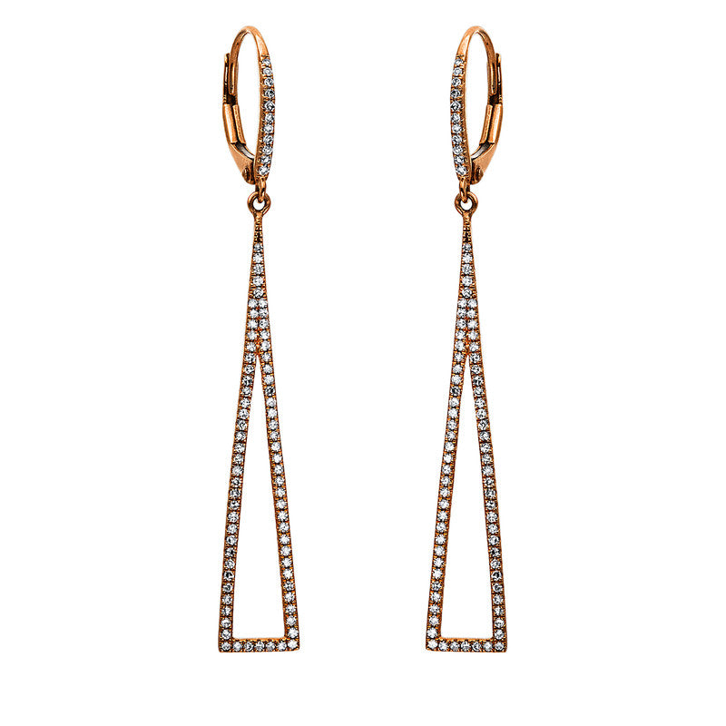 Ohrschmuck 14 kt RG, 166 Dia. 0,36 ct, W-si