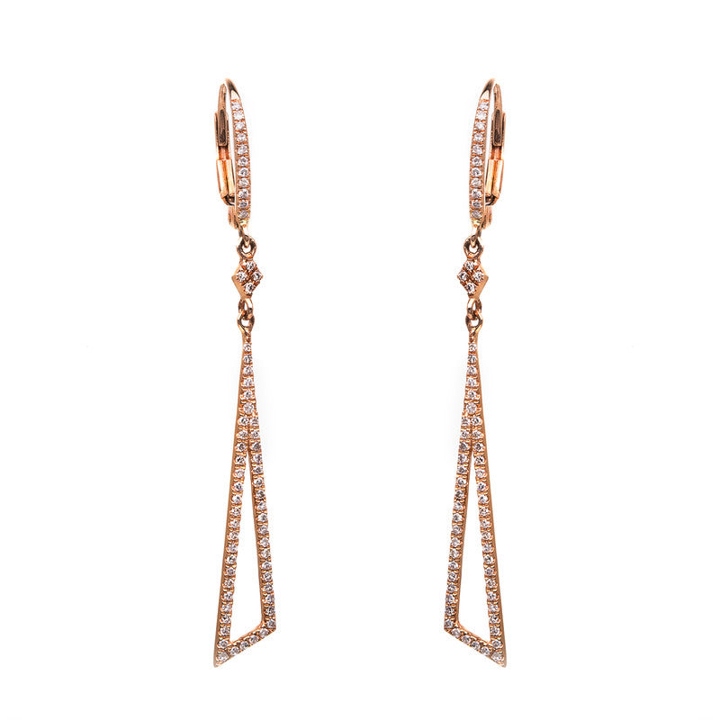 Ohrschmuck 14 kt RG, 126 Dia. 0,30 ct, W-si