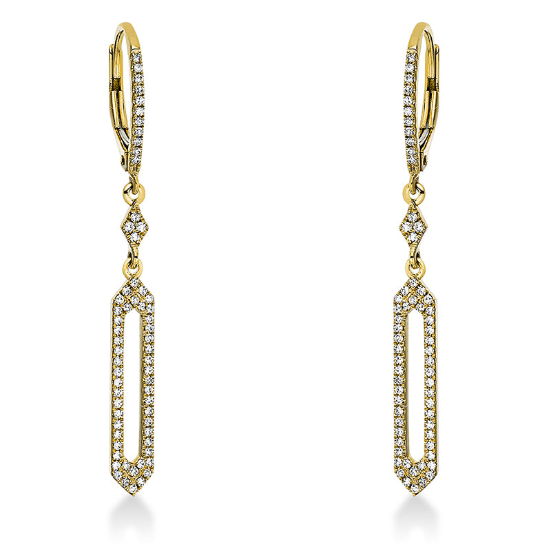 Ohrschmuck 14 kt GG, 126 Dia. 0,28 ct, W-si