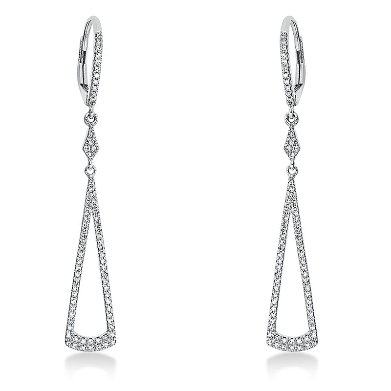 Ohrschmuck 14 kt WG, 150 Dia. 0,32 ct, W-si