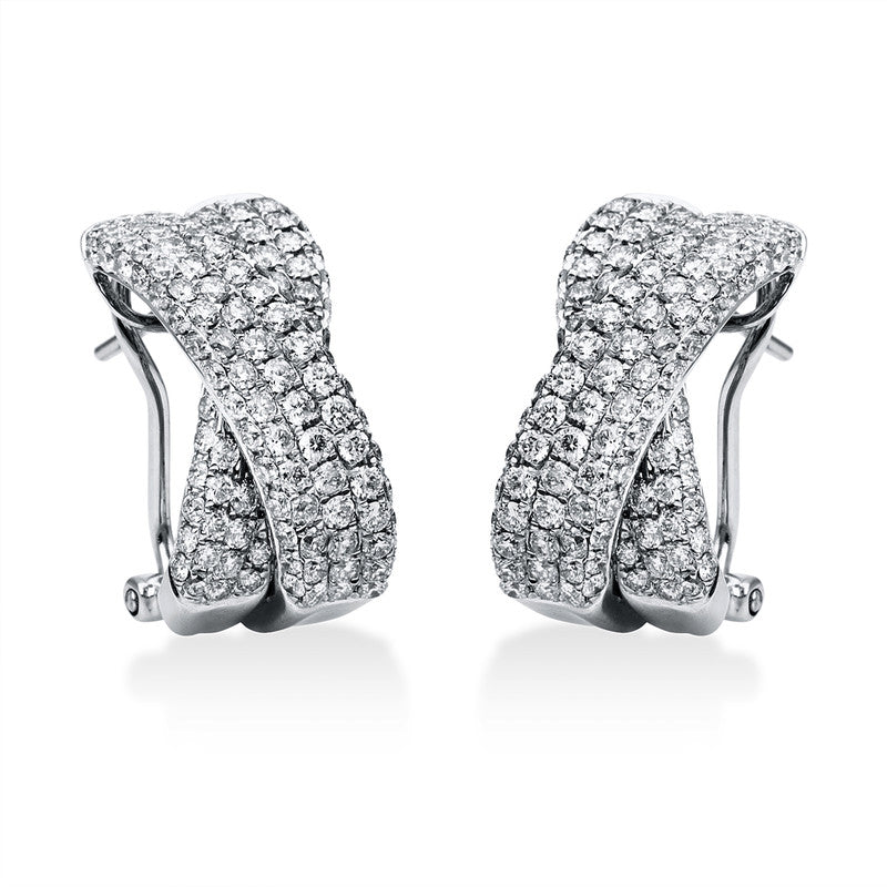 Creolen 18 kt WG, 228 Brill. 2,38 ct, TW-si