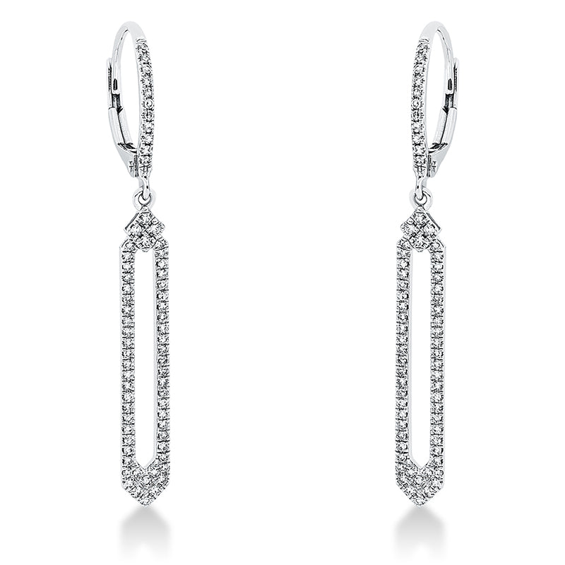 Ohrschmuck 18 kt WG, 134 Dia. 0,31 ct, W-si