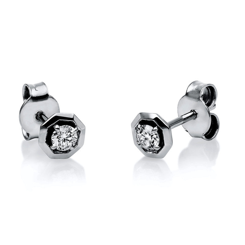 Ohrstecker 18 kt WG, 2 Brill. 0,20 ct, W-si
