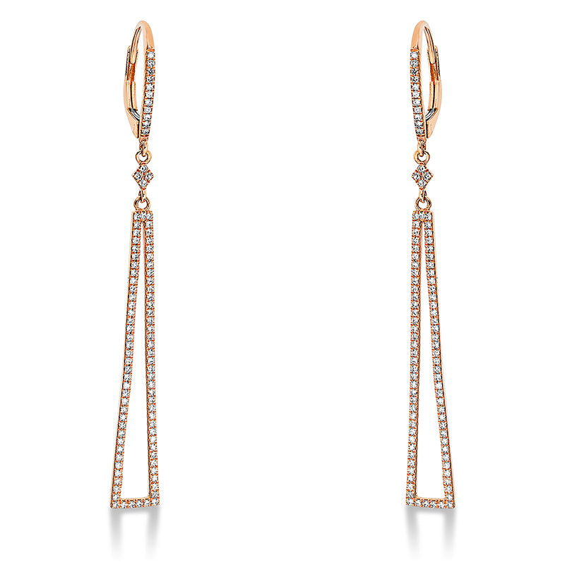 Ohrschmuck 14 kt RG, 188 Dia. 0,38 ct, W-si