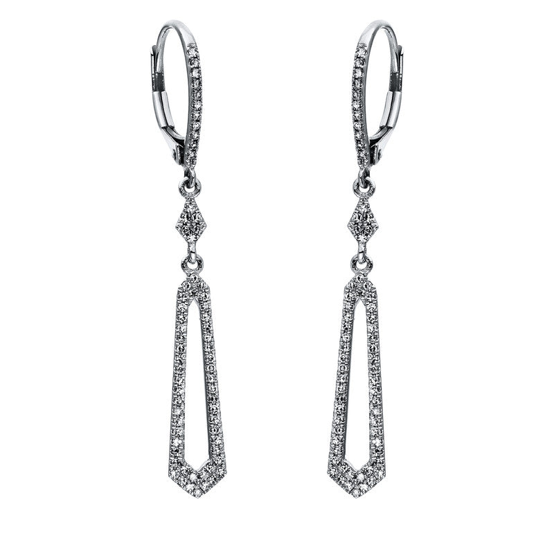 Ohrschmuck 14 kt WG, 132 Dia. 0,30 ct, W-si