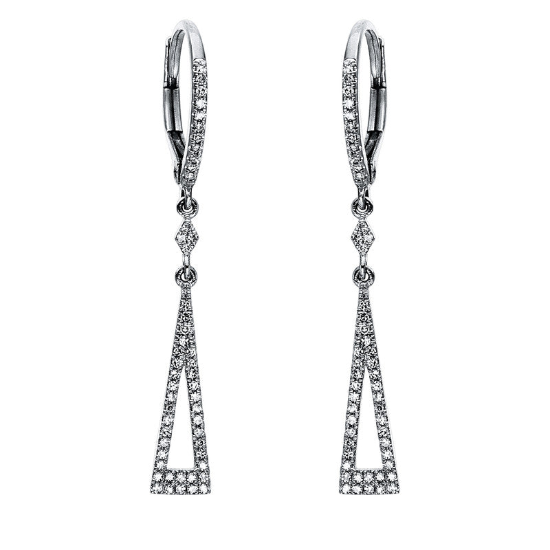 Ohrschmuck 14 kt WG, 102 Dia. 0,22 ct, W-si