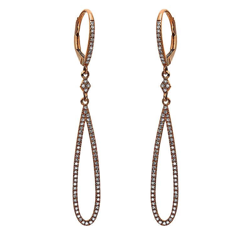 Ohrschmuck 14 kt RG, 148 Dia. 0,35 ct, W-si