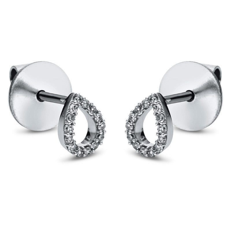 Ohrstecker 18 kt WG, Brill. 0,08 ct, TW-si