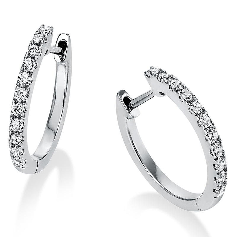 Creolen 950 Pt Platin, 22 Brill. 0,29 ct, TW-si
