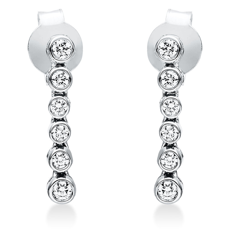 Ohrschmuck 18 kt WG, 4 Brill. 0,07 ct, TW-si, 4 Brill. 0,10 ct, TW-si, 4 Brill. 0,05 ct, TW-si