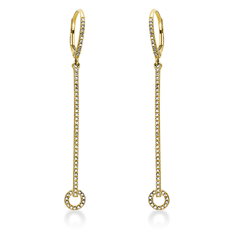 Ohrschmuck 14 kt GG, 112 Dia. 0,28 ct, W-si