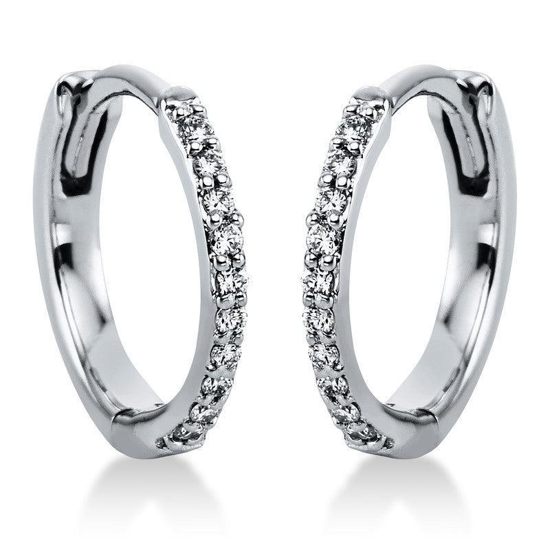 Creolen 14 kt. WG mit Brillanten