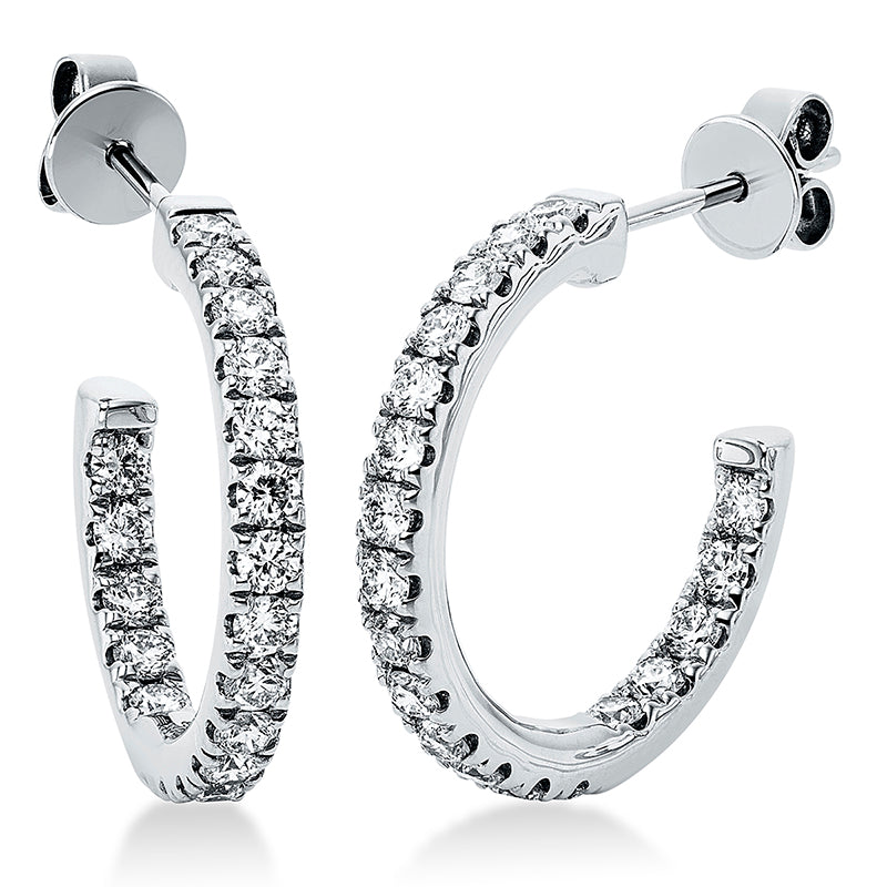 Ohrschmuck 18 kt WG, 46 Brill. 1,56 ct, TW-si