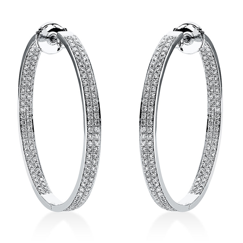 Creolen 18 kt WG, 252 Brill. 2,17 ct, TW-si