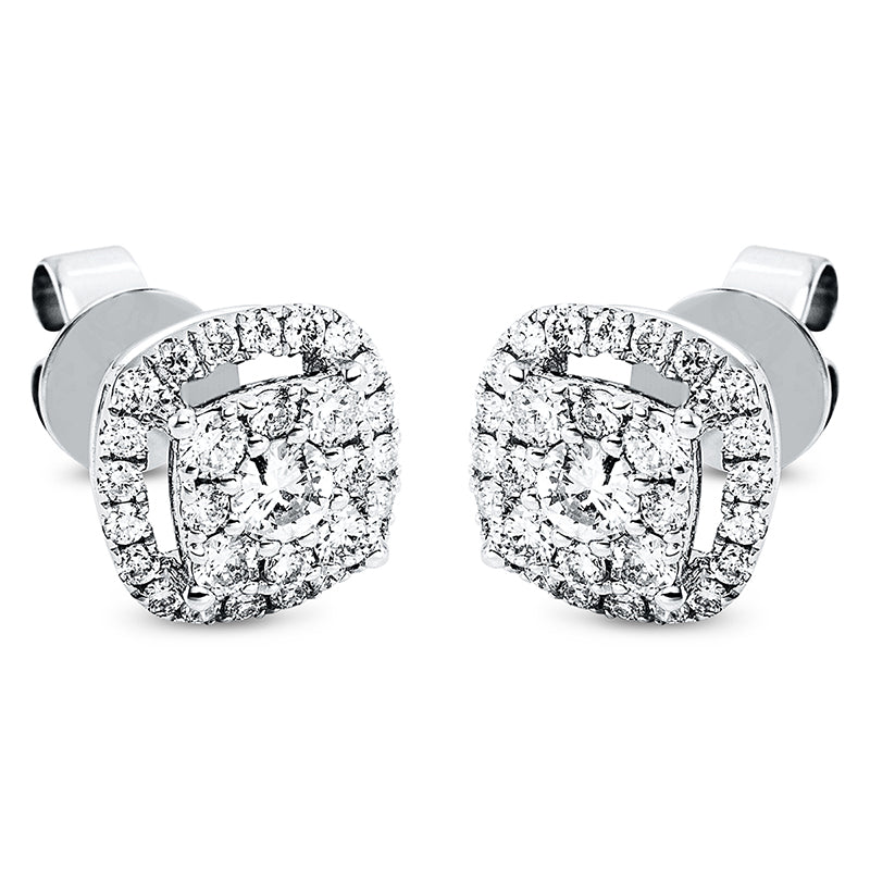 Ohrstecker 18 kt WG, 58 Brill. 0,56 ct, TW-pi