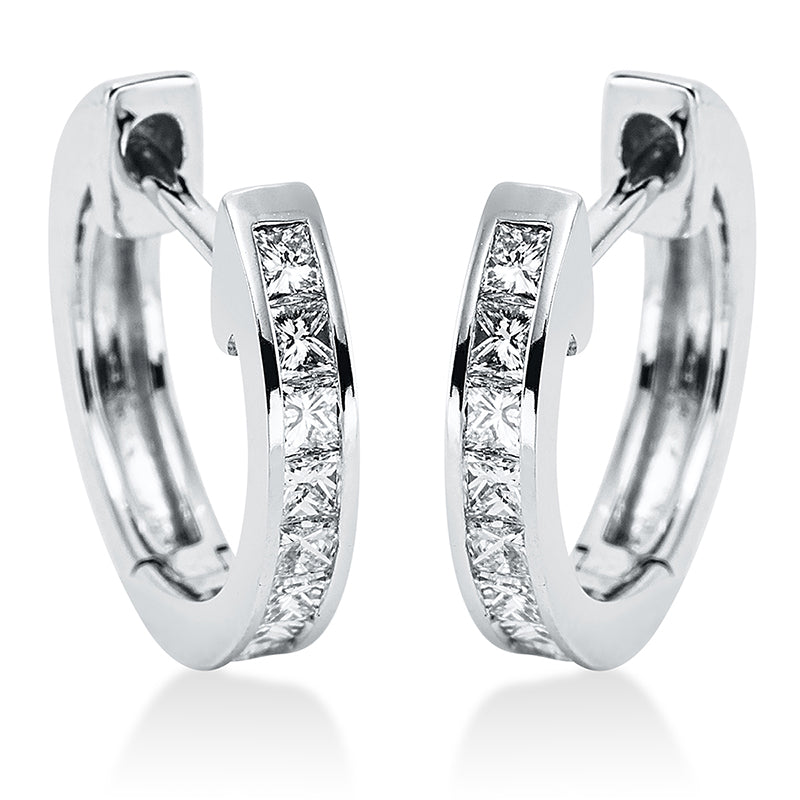 Creolen 18 kt WG, 16 Princ. 0,33 ct, TW-vsi