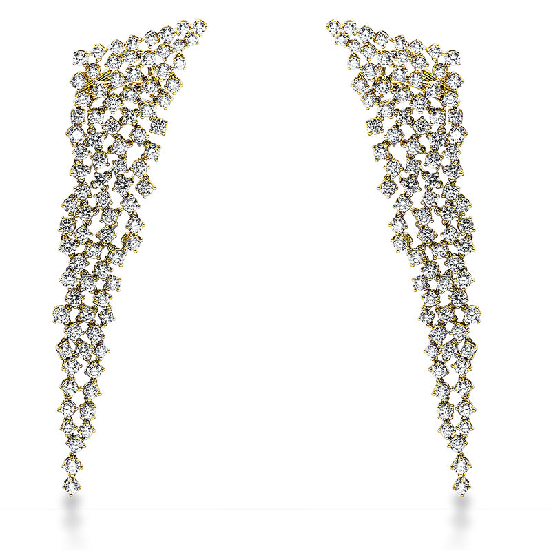 Ohrschmuck 18 kt GG, 172 Brill. 14,12 ct, TW-vsi