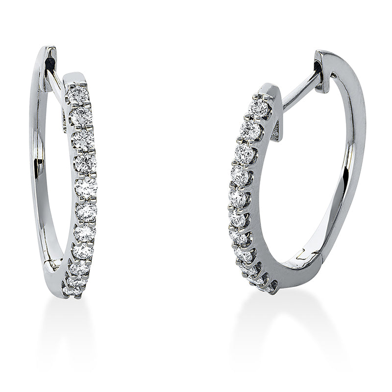 Creolen 18 kt WG, 22 Brill. 0,27 ct, TW-si