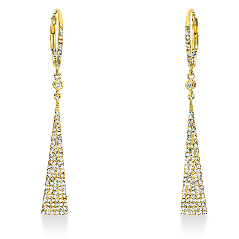 Ohrschmuck 14 kt GG, 204 Dia. 0,59 ct, W-si