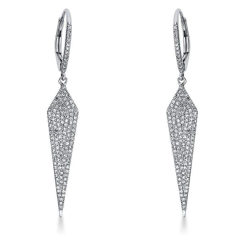 Ohrschmuck 14 kt WG, 268 Dia. 0,61 ct, W-si